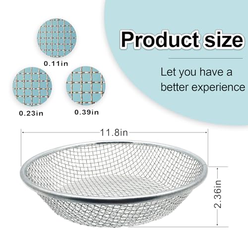 3PCS Soil Sifter for Gardening, Rock Sifter for 5 Gallon Bucket,Compost Sifter Dirt Sifter,Captures Dirt Rocks Sawdust - color: 3PCS (1/4in, 1/8in, 3/8in)