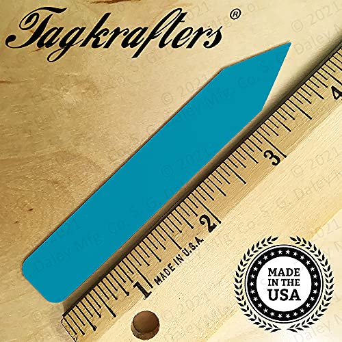4" x 5/8" Turquoise Premium Pot Stakes - 300 Pcs - Plastic Plant Tags and Labels - Nursery Garden Tree Labels Waterproof Writeable | Made in The USA |