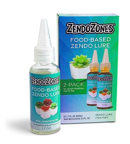 ZendoZones Succulent Fruit Fly Trap – Red Design with White Base – Eco-Friendly Indoor Fruit Fly Control – Easy-to-Use Decorative Trap - size: 1-Pack