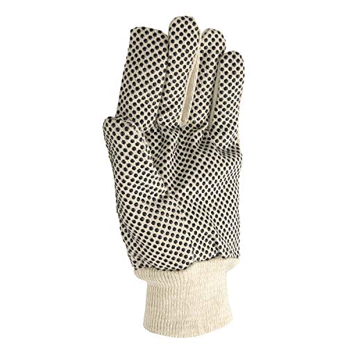 Wells Lamont Canvas Grip Gloves, All Purpose, Grip Dots, 6-Pack, Large