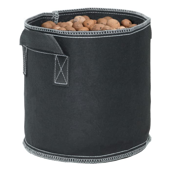 Grow1 5-Pack 2 Gallon Fabric Pots with Strengthened Handles, Thick & Heavy Duty Nonwoven Fabric 2 Gallon Grow Bags for Plants, Herbs, Hydroponics, Fruits, Trees & Garden Bags to Grow Vegetables - size: 2 Gallon