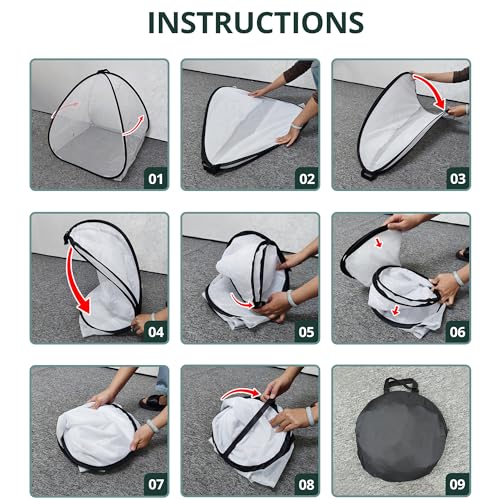2Pcs Pop Up Insect Barrier Plant Cover Tent,Plant Protectors Mesh Enclosure - color: 30 X 28 X 28 Inch