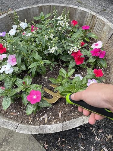 Garden Guru Titanium Hand Weeder Fork Tool – Rust Resistant – Ergonomic Handle – Great for Planting, Spreading Mulch, Weeding, Loosening & Transplanting Soil (2 Pack) - size: 2 Pack, style: Titanium