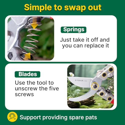 Aluminum Bypass Pruning Shears, SK5 Blade, 1" Capacity