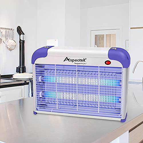 ASPECTEK 20W Heavy Duty Bug Zapper, High-Voltage Electric Mosquito and Fly Killer, Indoor and Covered Outdoor Gnat Control for Bedroom, Patio and Greenhouse, Includes 2 Bulbs - Purple - style: 20W Purple Bug Zapper with 2 Replacement Bulbs