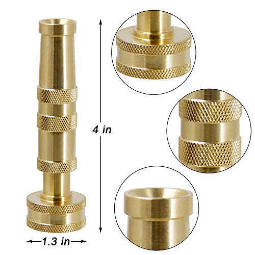 Triumpeek Solid Brass Hose Nozzle, 2 Packs - color: 2 Packs - Brass