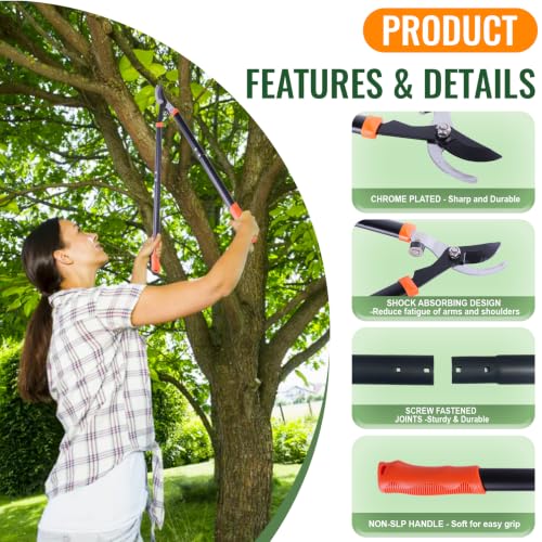 28.7" Gardening Loppers, Tree Trimmer with 1.3" Cutting Capacity