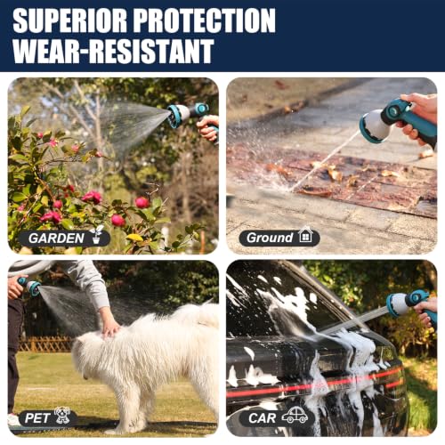 Garden Hose 25FT Lightweight Kink-Free Thick Grip Outdoor - color: Black, size: 25FT