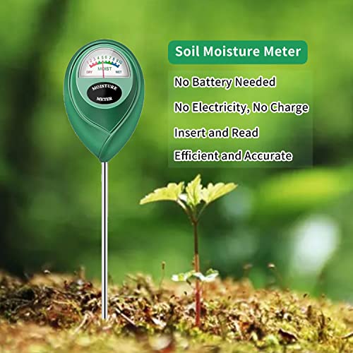 Censinda Soil Moisture Meter, Long Probe Soil Moisture Monitor for House Plants, Soil Hygrometer Moisture Sensor for Indoor & Outdoor, Garden, Farm, Lawn Plant Care, No Battery Needed(Green) - color: Green-Longprobe