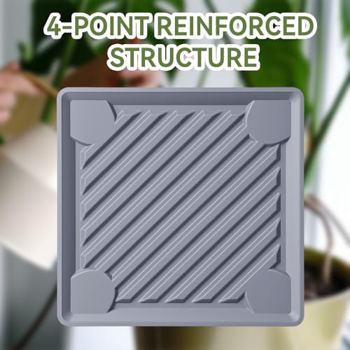 11" SquarePlant Caddy Beige with Hidden Wheels & Garden Tools Set - size: 11 Inches - Grey (2 Pcs)