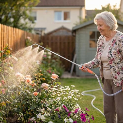 All Metal Sprayer Wand Replacement, Adjustable Garden Watering Wand, Stainless Steel Sprayer Nozzle, Pump Sprayer Wand for Gardening and Lawn Care