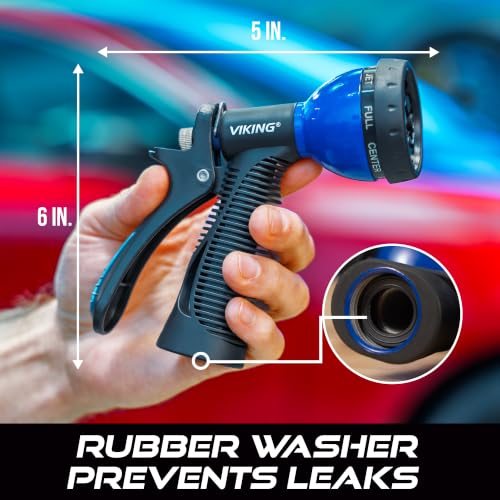 VIKING Garden Hose Nozzle with 8 Spray Patterns for Washing Cars - style: 8 Pattern Hand Control