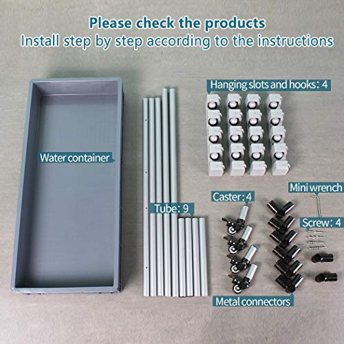 broom and mop holder put wet mops movable Commercial mop rack cleaning tool cart storage for garden garage organizer mop drain rack - size: 16slots
