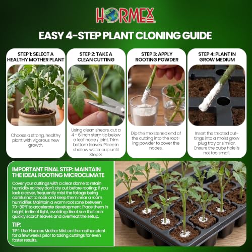 Hormex Rooting Hormone Powder #3, #8, #16 - Soft to Hardwood Plant Cuttings - color: G) #3,8,16: Common Houseplants to Hardwood