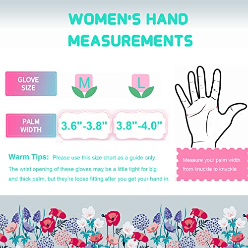 Garden Gloves for Women, Floral Gardening Gloves Ladies Soft Breathable Yard Work Glove Light Working Gloves - color: Medium/4 Colors
