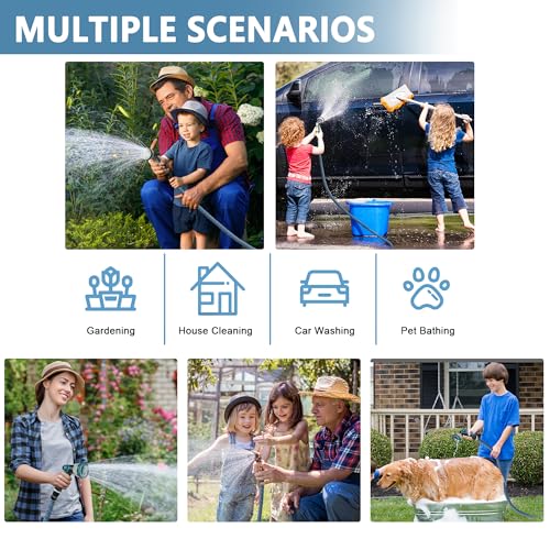 100 ft Expandable Garden Hose with 10 Function Spray Nozzle