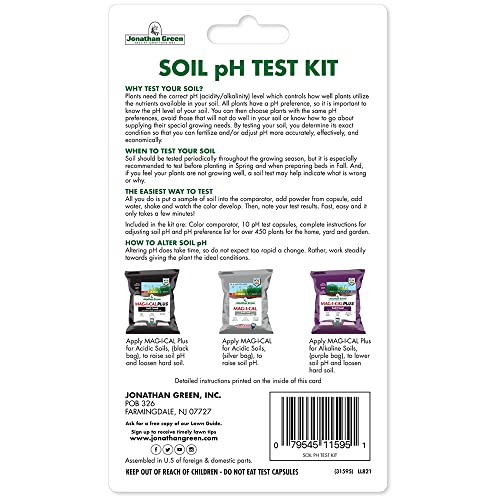 Jonathan Green Soil pH Test Kit for Lawns - Contains 10 Soil Test Kits