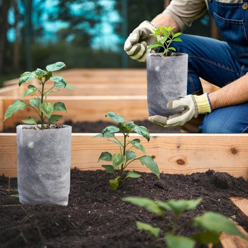 Belit 50 Pcs Non-Woven Plant Nursery Bags, Seedling Pots Container for Vegetable, Flower, Starting saplings, Plant Grow (11.6"x11.2") - size: 50 Pcs 11.6"x11.2"