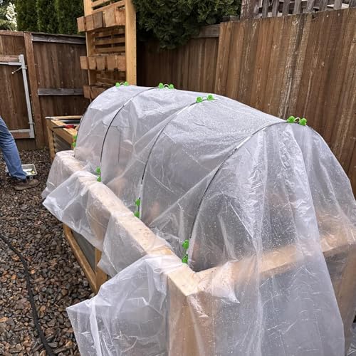 Garden Hoops Grow Tunnel, 6 Sets of 7FT Greenhouse Row Cover Hoops, 30pcs