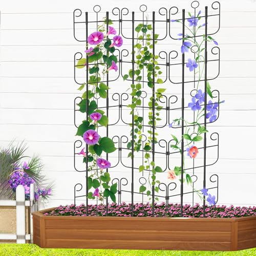 Trellis for Climbing Plants Outdoor, Expandable Heavy-Duty Metal Trellis for Raised Bed Plants, Flowers Vine Ivy, Sturdy Houseplant Pothos Plant Climber Support - size: 20 Pack-16.9in(H)x12.5in(L)