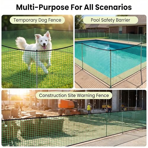 6.6x50ft Plastic Mesh Fencing, 0.4in Mesh Deer Fence - size: 6.6ft x 50ft
