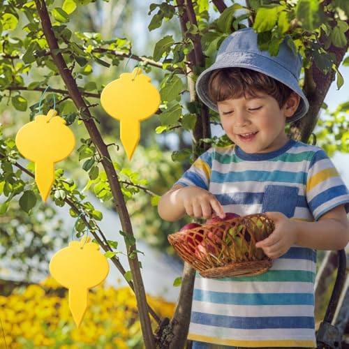 Yellow Sticky Traps for Fruit Fly, Whitefly, Fungus Gnat, Mosquito, Fly and Bug, Sticky Insect Catcher Traps for Indoor/Outdoor/Kitchen, Extremely Sticky, Non-Toxic, Pet & Kid Safe (48 Pcs B) - size: 48 Pcs B