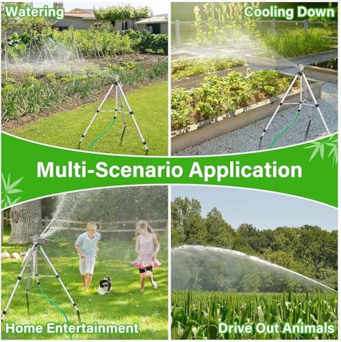 Heavy Duty Impact Sprinkler on Tripod Base,2 Pack 36 Inch Tripod Sprinkler - size: 36in-2pack