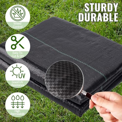 3ft x 50ft Weed Barrier Landscape Fabric Premium Weed Control Fabric Durable Landscaping Fabric Weed Barrier Fabric - size: 3ft x 50ft