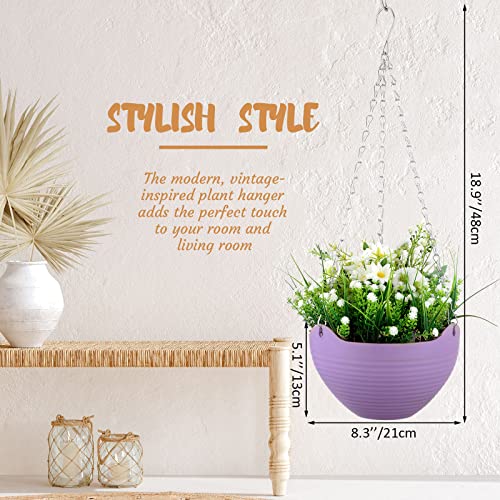 Zopeal 16 Pack Self Watering Hanging Planters, 8 Inch, Colorful, Resin Material with Metal Chain, Suitable for Indoor and Outdoor Plants - color: Colorful