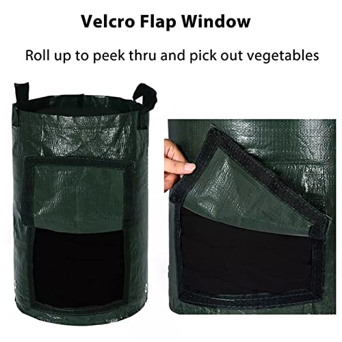 Planting Bag, PE 3 Gallon Grow Bag100g Garden Growing Container for Potatoes Vegetables Garden Container Black - color: Black, size: 3 Gallons 25x22cm