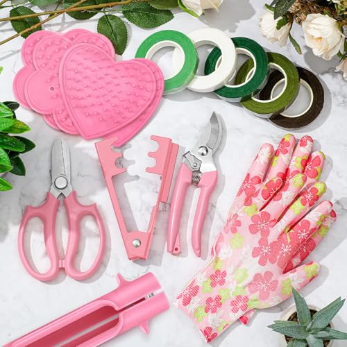 14 Pcs Rose Thorn Stripper Tool Florist Supplies for Women, Pink - color: Pink