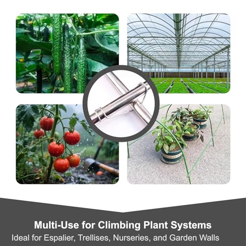 20PCS Connecting Buckles for Bamboo Trellis Reusable Garden Connectors and Support Clips for Plant Stakes Climbing Plants Tomato Cucumber Vegetable Supports Outdoor Netting 7/16 Inch 11mm