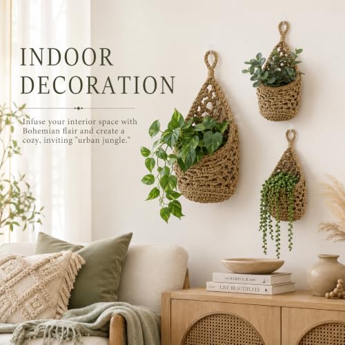 3Pcs Hanging Planters for Indoor Plants, Macrame Plant Hanger, Home Decor