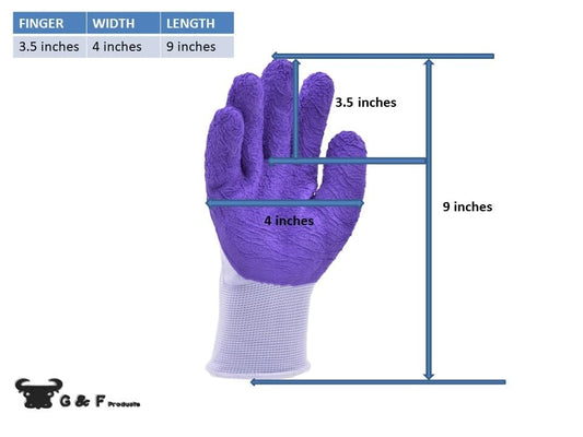 G & F Products Women’s Gardening Gloves, Micro-Foam Coated, Durable, Flexible Nylon Shell, Textured Palm for Maximum Grip - size: 12 Pair Pack Fits All