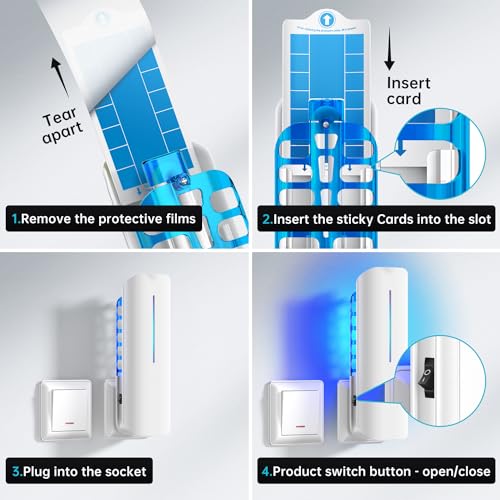BURLAN Flying Insect Trap, Plug-in Fruit Fly Trap Indoor 9W Night UV Light - color: 1PC-White