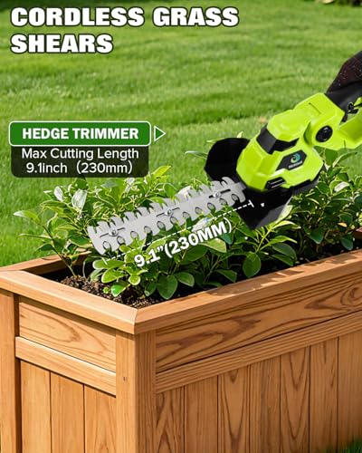 9.1inch Hedge Trimmer Blade Max Cutting Length9.1inch (230mm) Suitable for Nicklaua Green Hedge Trimmer, Includes Blades only - color: black