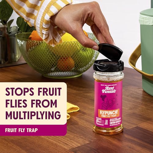 Aunt Fannie's FlyPunch Fruit Fly Trap, Indoor Kitchen Use, 6 oz, Pack of 1