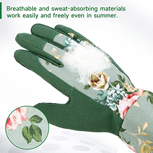 WANCHI Work Garden Gloves Women,Long Sleeve Gardening Gloves,Green Small - color: Green, size: Small (Pack of 1)