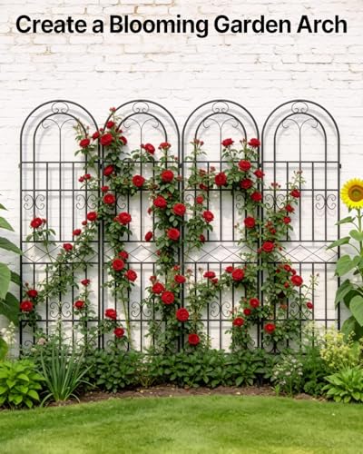 Suteck Garden Trellis for Climbing Plants Outdoor, 71” H x 20” W, 4 Pack - style: 71 x 20"/ 4Pack
