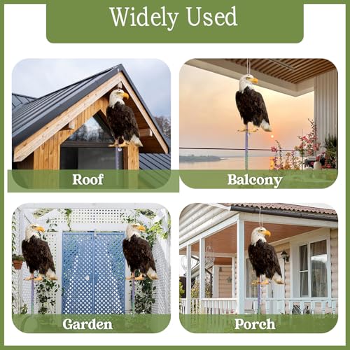 Flat Fake Owls to Keep Pigeon Away from Balcony, 4PCS - color: Black Hawk 4PCS