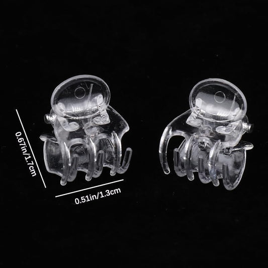 50Pcs Transparent Plant Orchid Clips,Flowers Fixer for Garden Vine Stem Plants Climbing Clasp for Support,Orchid Clips for Plants Support Garden Stakes