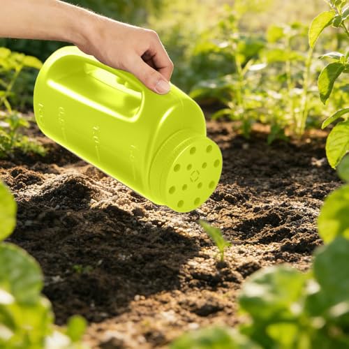 ZXJ Handheld Seed Shaker – Hand Spreader - 90oz Capacity Multi-Purpose Spreader for Fertilizer, Grass Seed, Ice Melt & Lawn Care - Green - color: Green