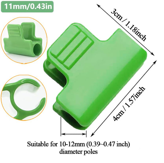 24pcs Greenhouse Clamps Hoop Clip for 10-12mm PVC Pipe Tubes 11mm - color: 11mm, size: 24pcs