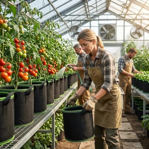 7 Gallon Grow Bags, Heavy Duty Fabric Pots with Handles for Vegetables - size: 7 Gallon