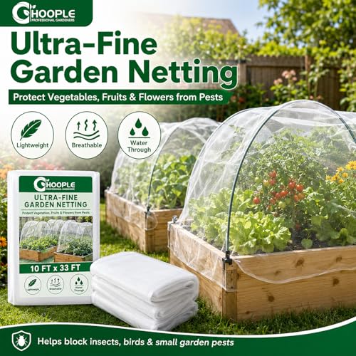 10 ft x 33 ft Garden Netting Pest Barrier, Ultra-Fine Garden Mesh Netting for Garden Protection, Plant Covers Bird Netting for Vegetables, Raised Beds, Blueberry Bushes and Fruit Plants - size: 10 ft x 33 ft