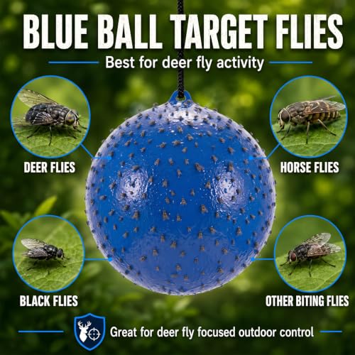 Fly Trap Ball for Horse, Deer, Yellow, Greenhead Flies - color: Deer Fly Ball Trap