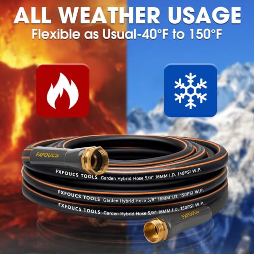 Garden Hose 10ft x 5/8", Heavy Duty Water Hose, Kink Resistant - color: Black, size: 10FT