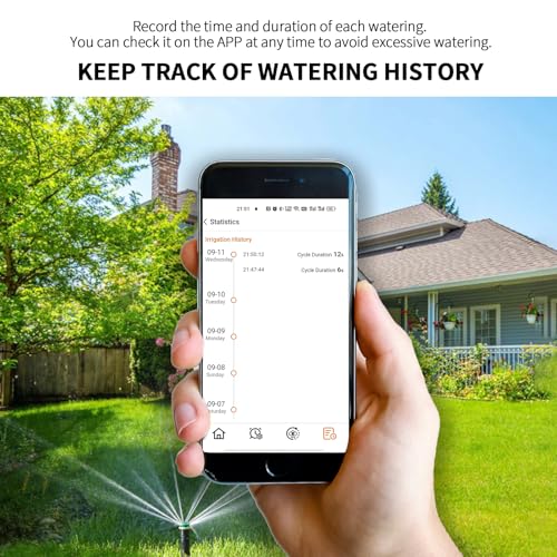 WiFi Water Timer for Garden Hose, Sprinkler Timer with 2 Outlet for Lawns and Yard, Rain Delay/Remote/Manual/Automatic Drip Irrigation System Programmable Faucet - size: 1-2 Zone Smart