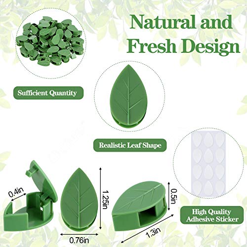 Geiserailie 60 Plant Climbing Clips Wall Fixture with 72 Stickers for Vine