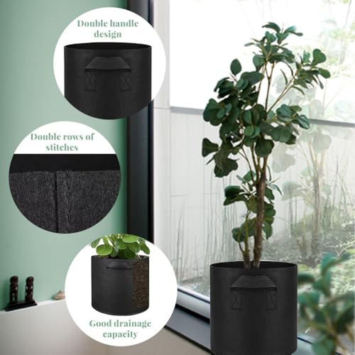 6 Pcs Lily Plant Pots for Pond, 1 Gallon Aquatic Pond Planter, Breathe Reusable Grow Bags with Handles for Aquatic Plants, Water Lily, Lotus, Potato,Onion,Flowers - size: 1 Gallon